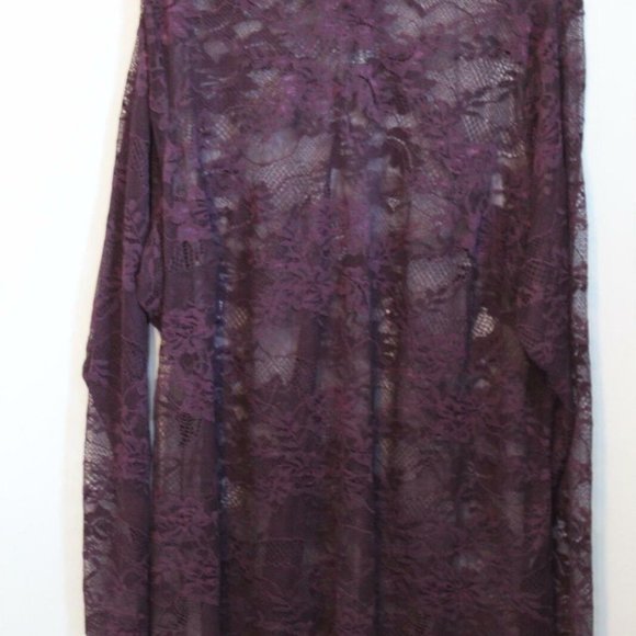 Lane Bryant High Collar Floral Lace Blouse H10949 - Picture 2 of 10